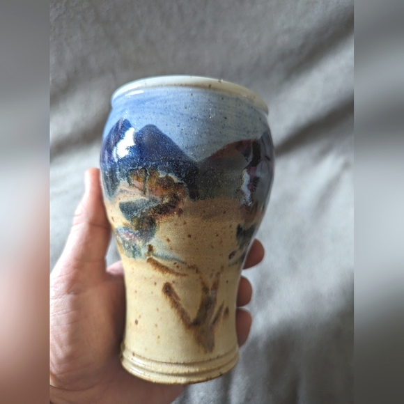 Studio Art Pottery vase coffee mug Old Faithful Fire Hole Pottery Carl Sheehan - Picture 5 of 9